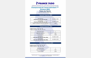 Organisation Championnat de France 1dv

Source : France Judo