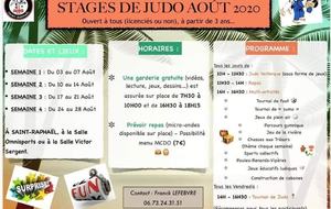 Stage Judo Saint-Raphael Ete Aout 2020