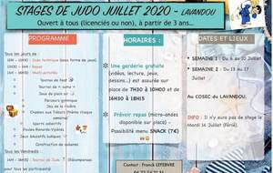 Stage Judo Le Lavandou Ete Juillet 2020	